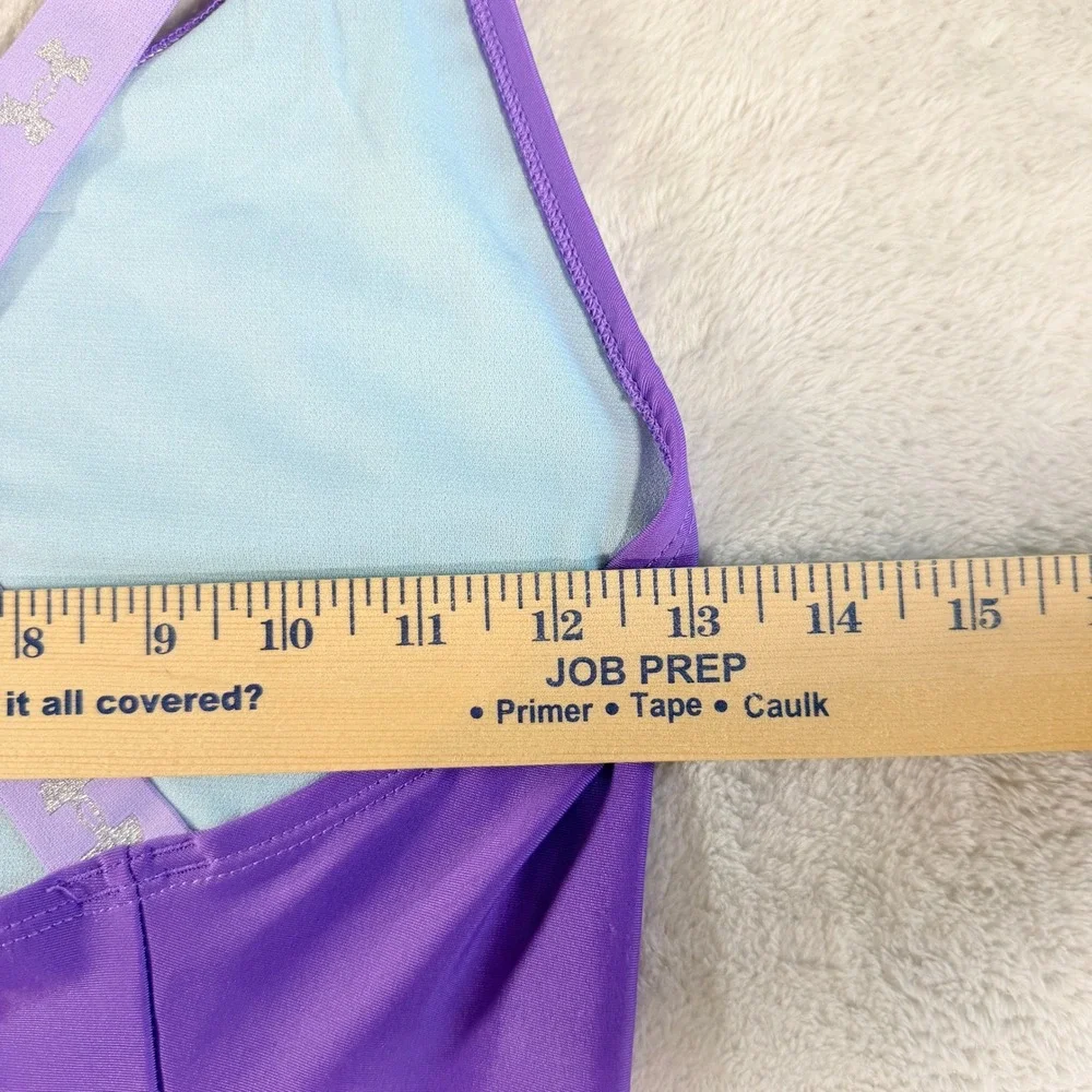 Under Armour Girls Size 14 Purple Crossback One-Piece Swimsuit‎ UPF 30 NWT